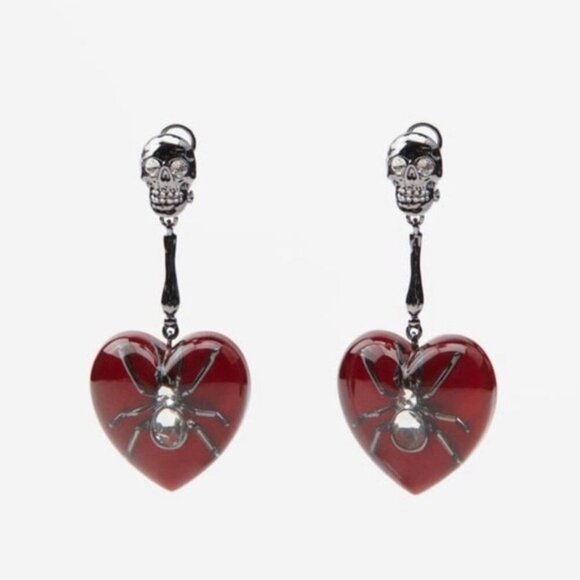 Zara Jewelry - Zara SPIDER HEART EARRINGS Dangle New 💖✨✨